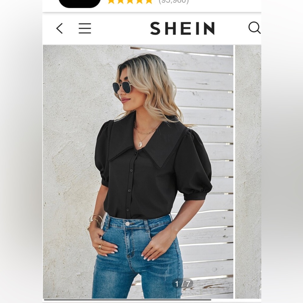 Black button up blouse